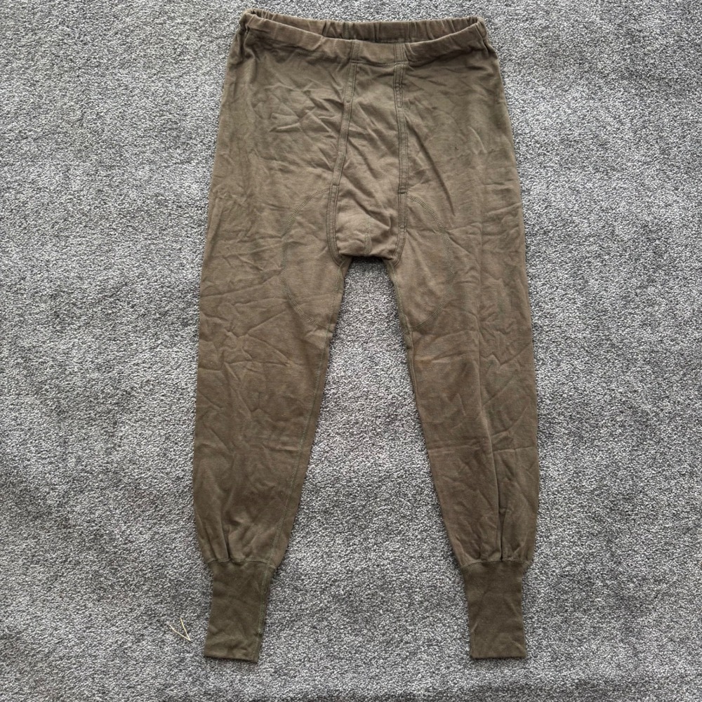 Cosmo Mens M Thermal Long Johns Olive Drab Brown Base Layer Military